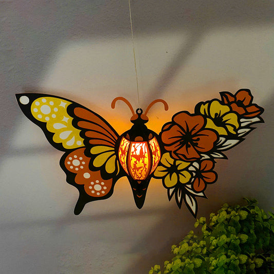 Butterfly Flower 3 - 3D Paper Lantern File - Cricut File -