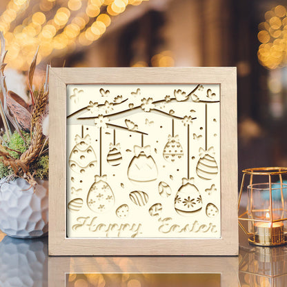 Easter Egg Tree – 3D Paper Cut Shadow Box File - Cricut File - (8x8 inches) -