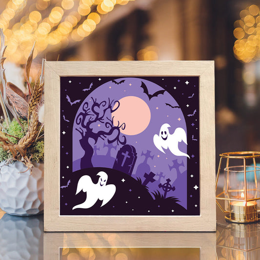 Halloween 21 – 3D Halloween Paper Cut Shadow Box File - Cricut File - (8x8 inches) -
