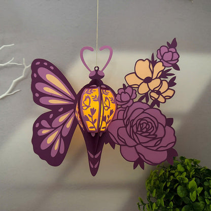 Butterfly Flower - 3D Paper Lantern File - Cricut File  -
