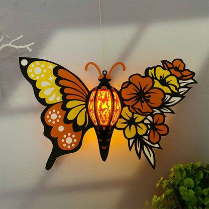 Butterfly Flower 3 - 3D Paper Lantern File - Cricut File  -