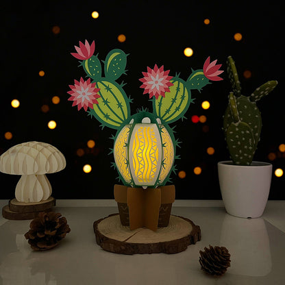 Cactus - 3D Paper Cut Lantern File  - Cricut File  -