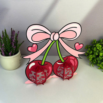Cherry - 3D Fruit Paper Lantern File  - Cricut File  -