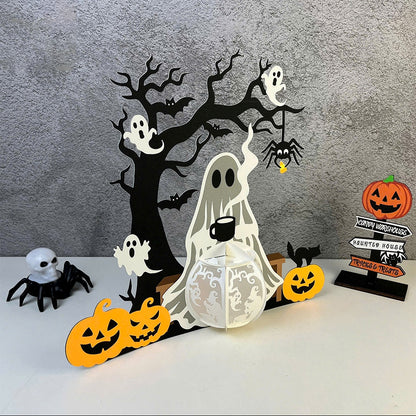 Chilling Ghost - 3D Halloween Paper Lantern File - Cricut File  -