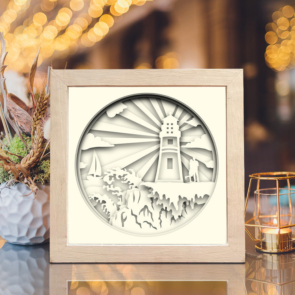 Lighthouse 6 – 3D Paper Cut Shadow Box File - Cricut File - (8x8 inches) -