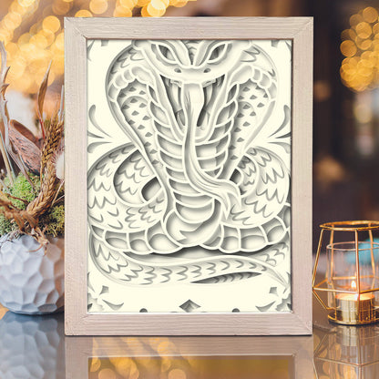 Snake – 3D Paper Cut Shadow Box File - Cricut File - (8x8 inches) -