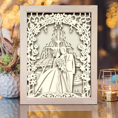 Wedding 4 – 3D Paper Cut Shadow Box File - Cricut File - (8x8 inches) -
