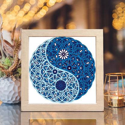 Yin Yang Mandala 2 – 3D Paper Cut Shadow Box File - Cricut File - (8x8 inches) -