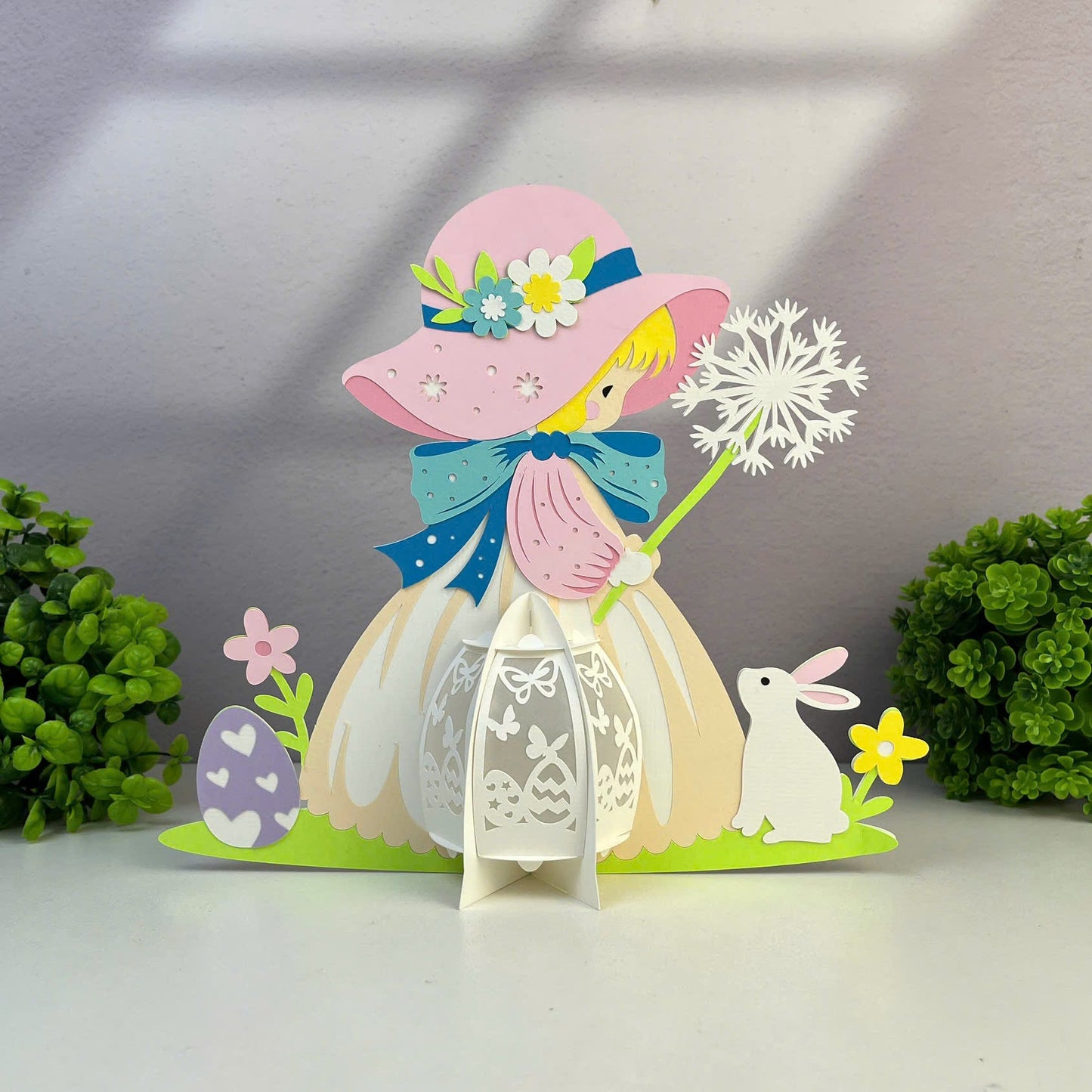 Easter Girls - 3D Easter Paper Cut Lantern File - Cricut File -