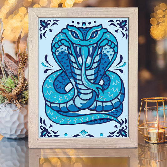 Snake – 3D Paper Cut Shadow Box File - Cricut File - (8x8 inches) -